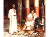 Jesus alone with Pilate - by William Hole