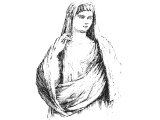 Roman lady wearing the peplum veil